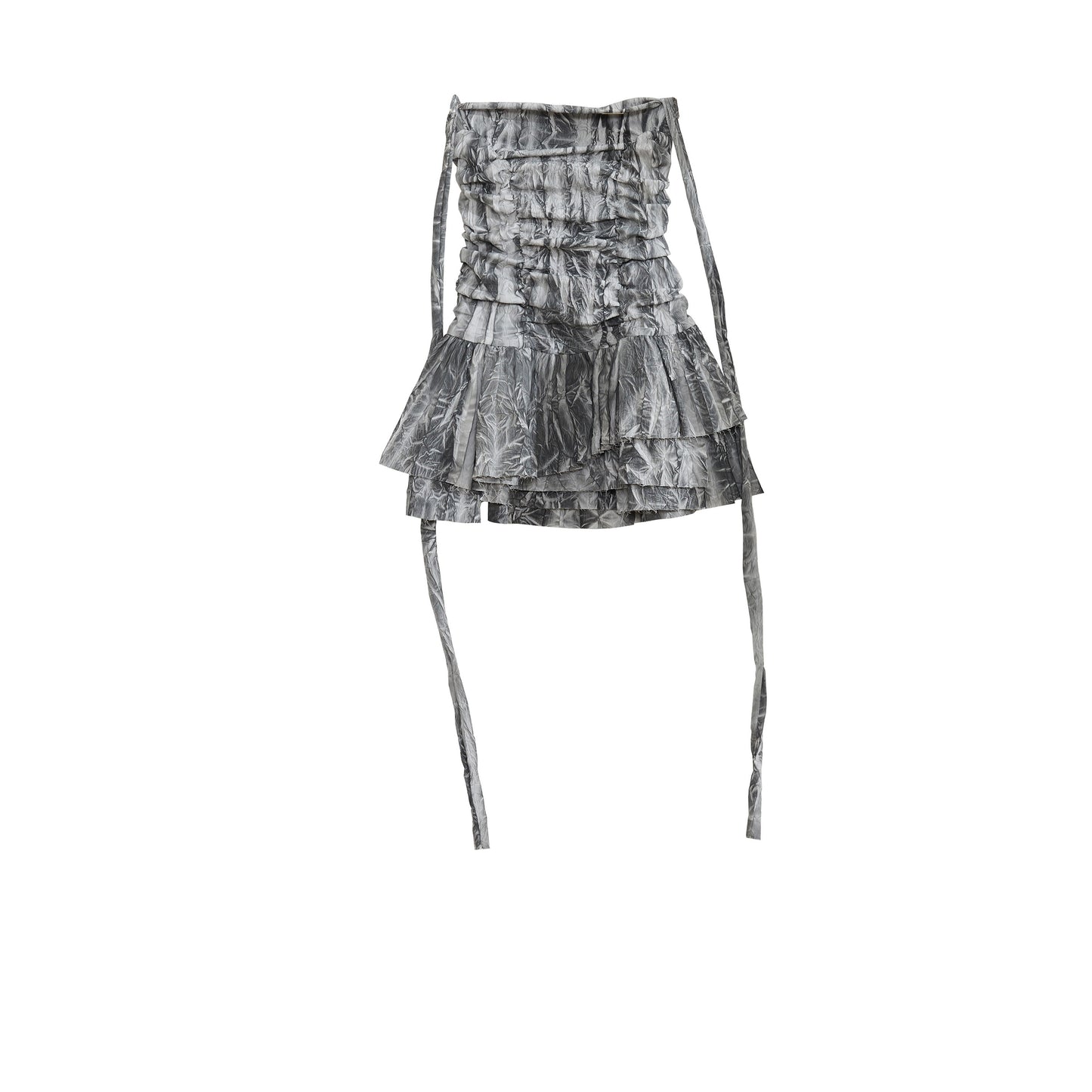 Tie Dye Lace-up Stretch Top Skirt