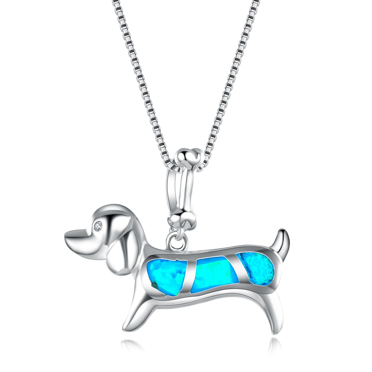 Necklace Blue Aobao Puppy Pendant Clavicle Chain