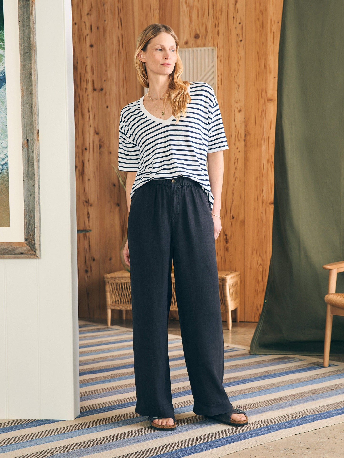 Monterey Linen Pant - Moonless Night