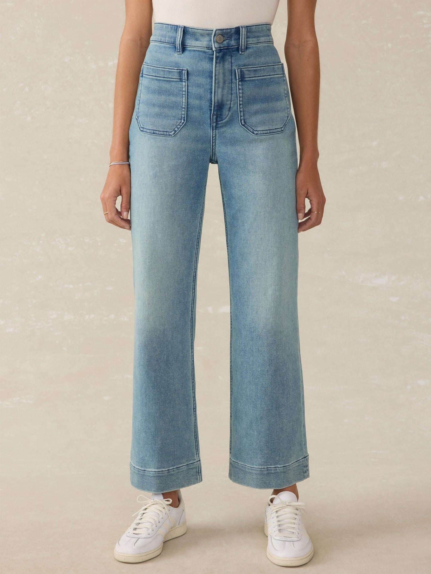 Stretch Terry Patch Pocket Ankle Pant - Eastern Shore Wash