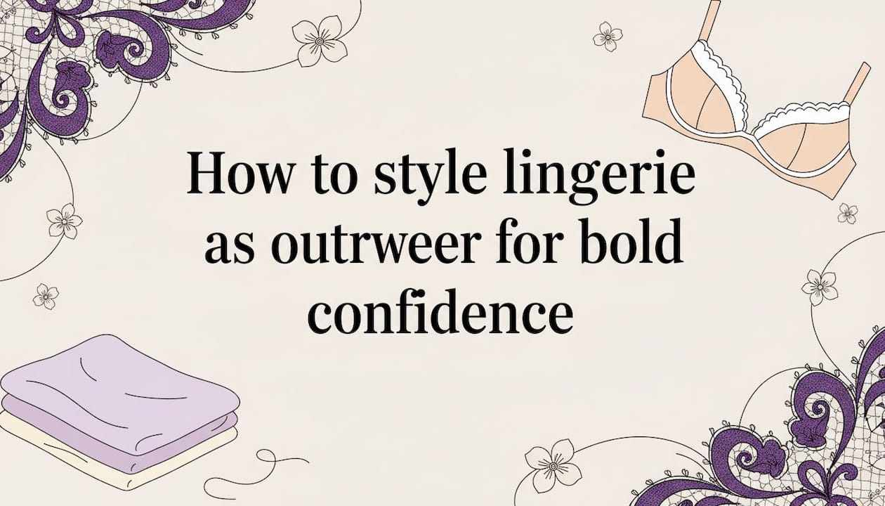 Decorative lingerie-inspired editorial title card illustration