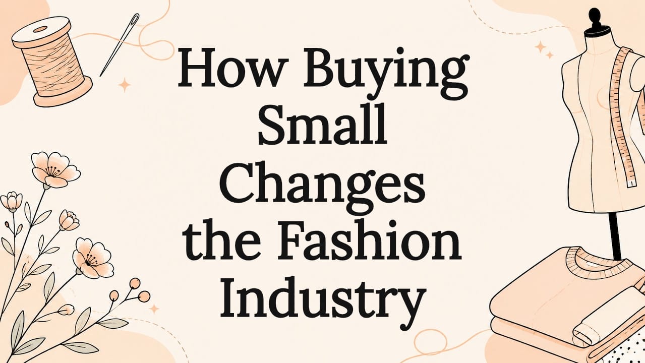 Decorative title card with fashion-themed illustrations