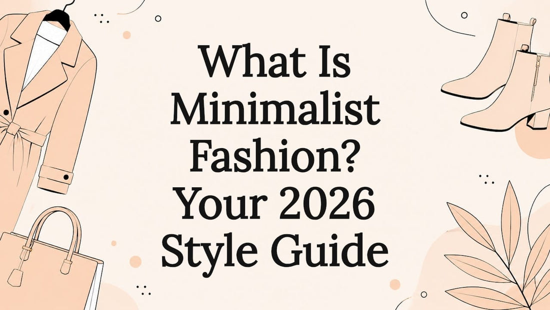 Minimalist fashion themed title card illustration