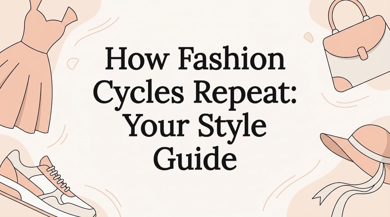 Decorative fashion themed title card illustration