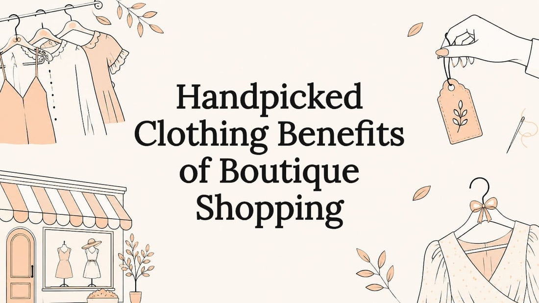 Flat vector boutique shopping title card
