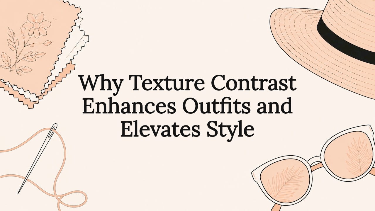Decorative title card illustration with fashion elements