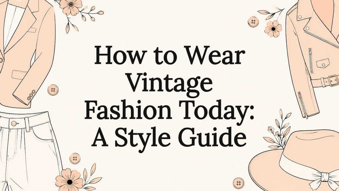 Decorative vintage fashion title card illustration