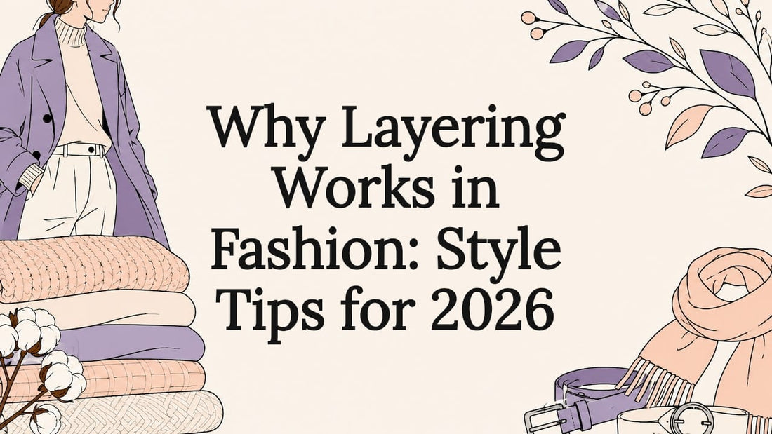Illustrated title card with fashion layering elements