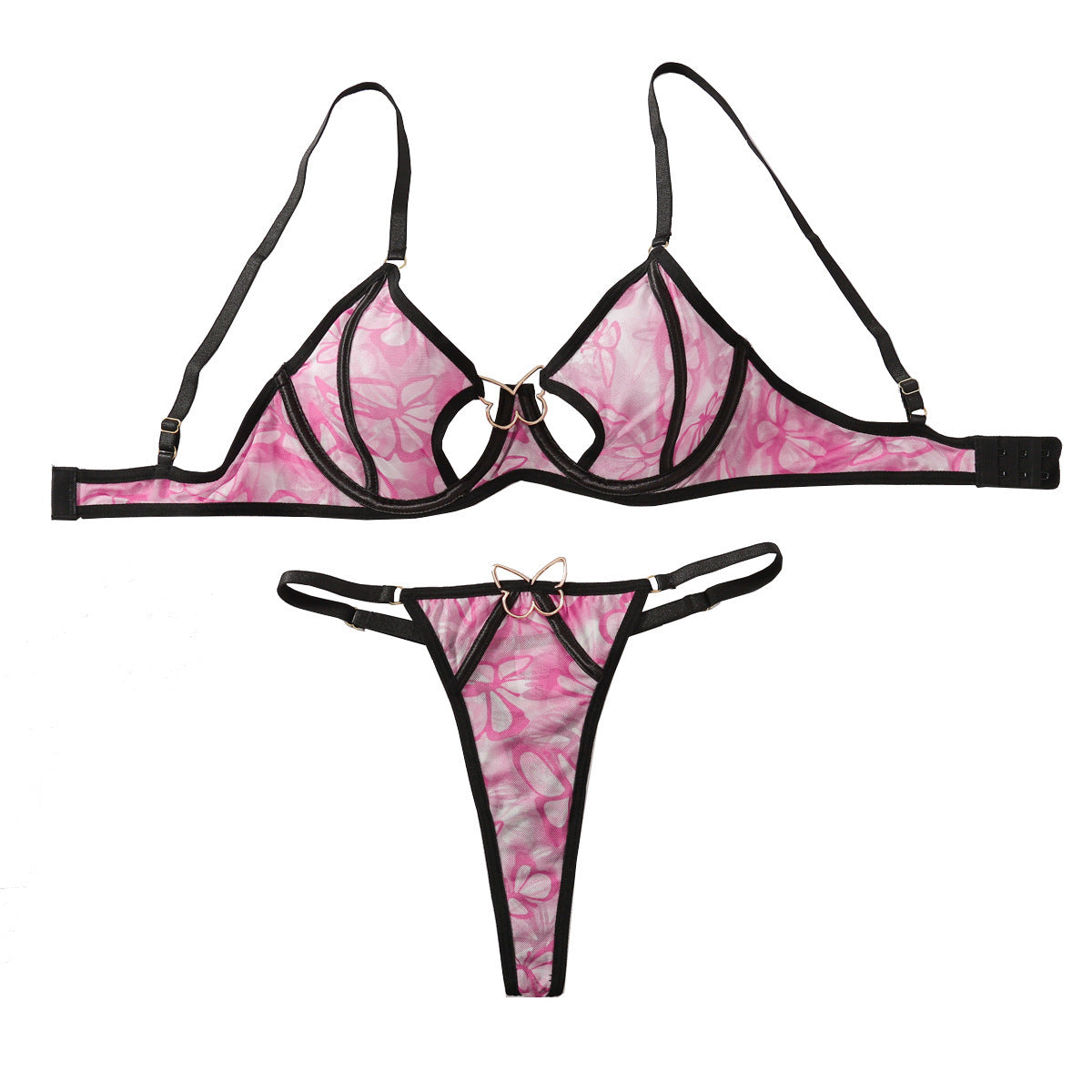 Butterfly Decoration Underwear Two-piece