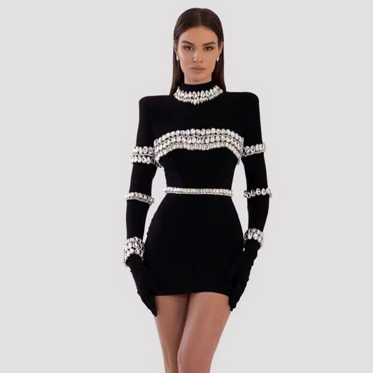Rhinestone Bandage Dress – Luxe & Sparkle Nightwear