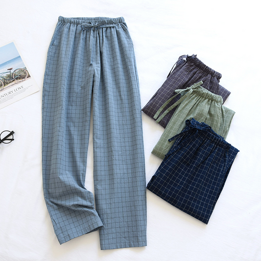 Dune Cotton Gauze Drawstring Pant - Light Indigo Wash