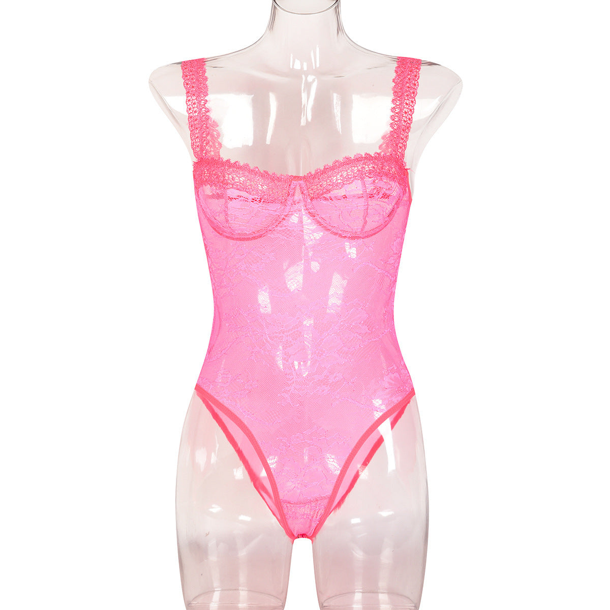 Women's One-piece Underwear European And American Style Lace Flowers Comfortable Close-fitting