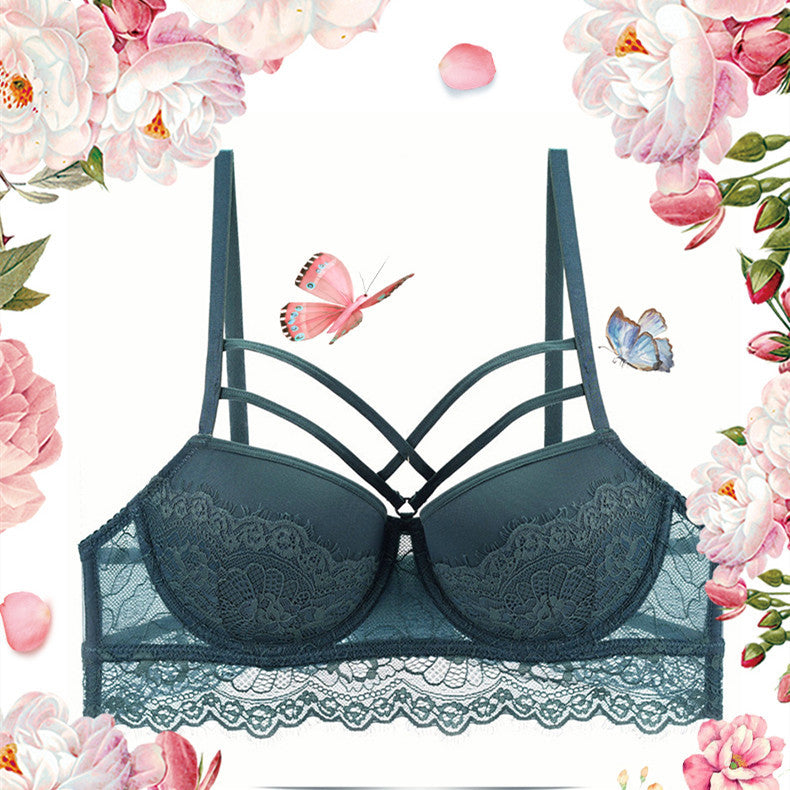 Women's Push Up Small Breasts Big Bra Set