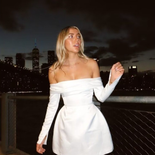 Off-Shoulder Long Sleeve Pleated Dress – Winter Soft Glam