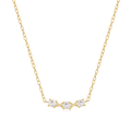 Adora Delicate Necklace with Three Round Cut Cubic Zirconia Stones