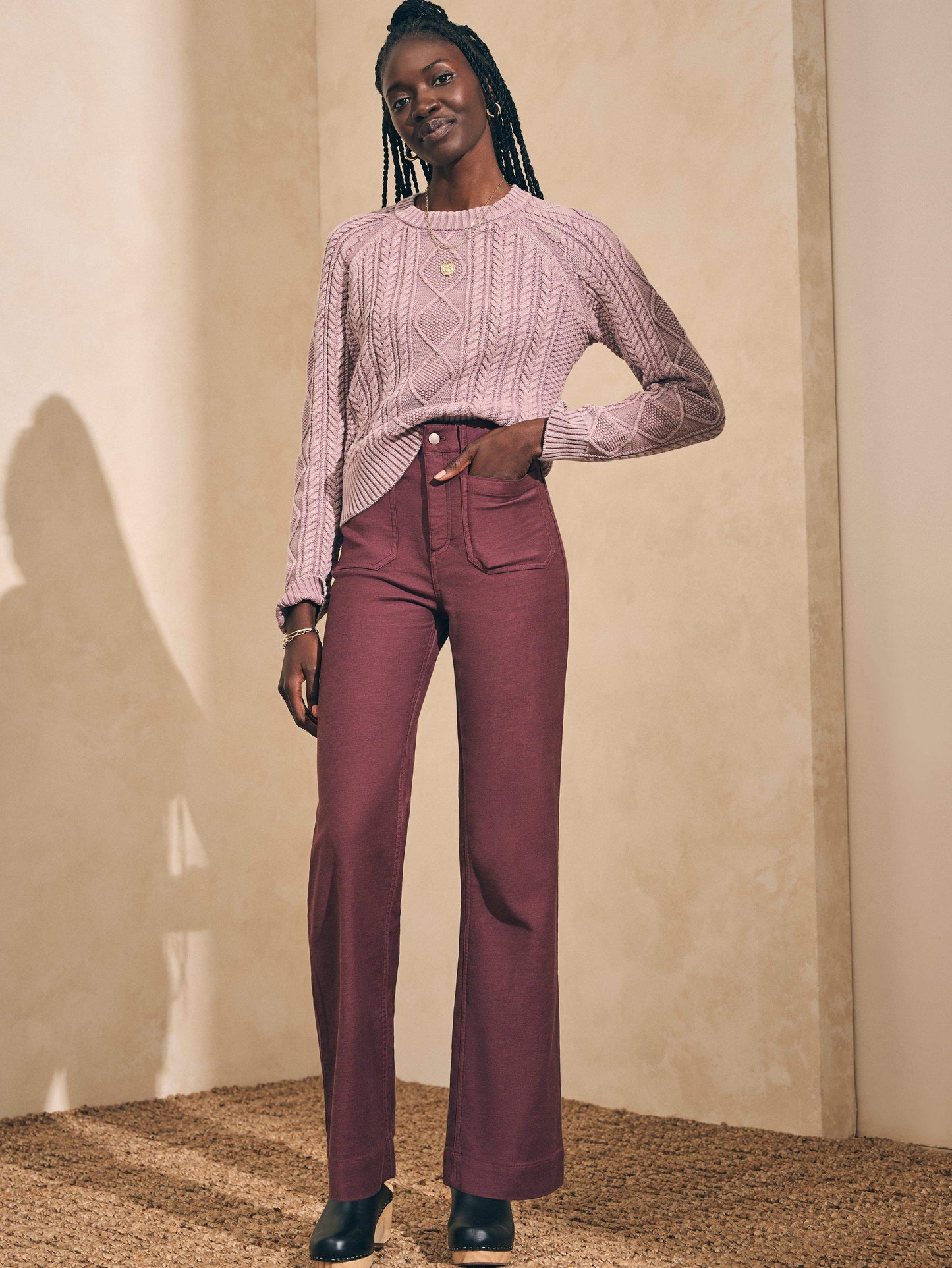 Stretch Terry Patch Pocket Pant - Catawaba Grape