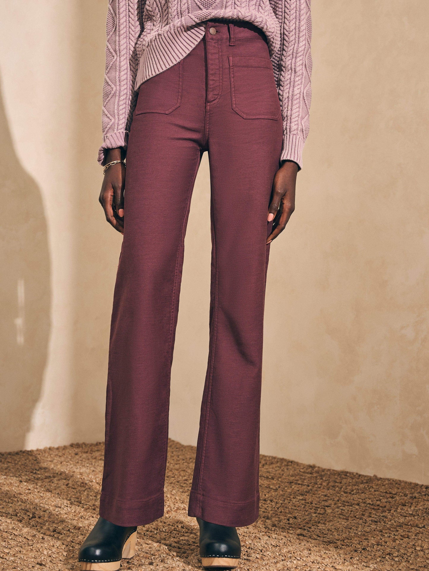 Stretch Terry Patch Pocket Pant - Catawaba Grape