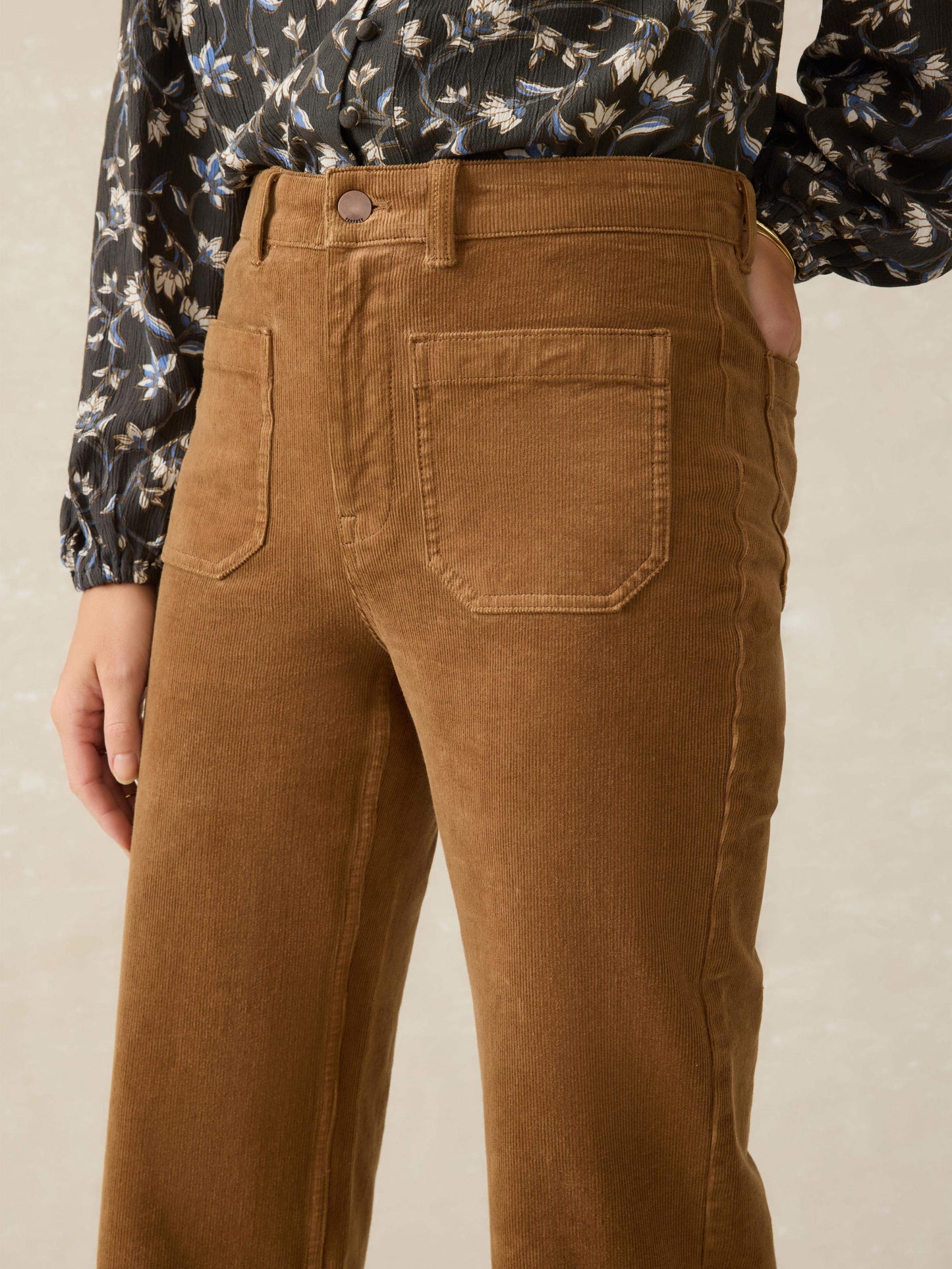 Softstretch Cord Patch Pocket Pant - Cord Brown