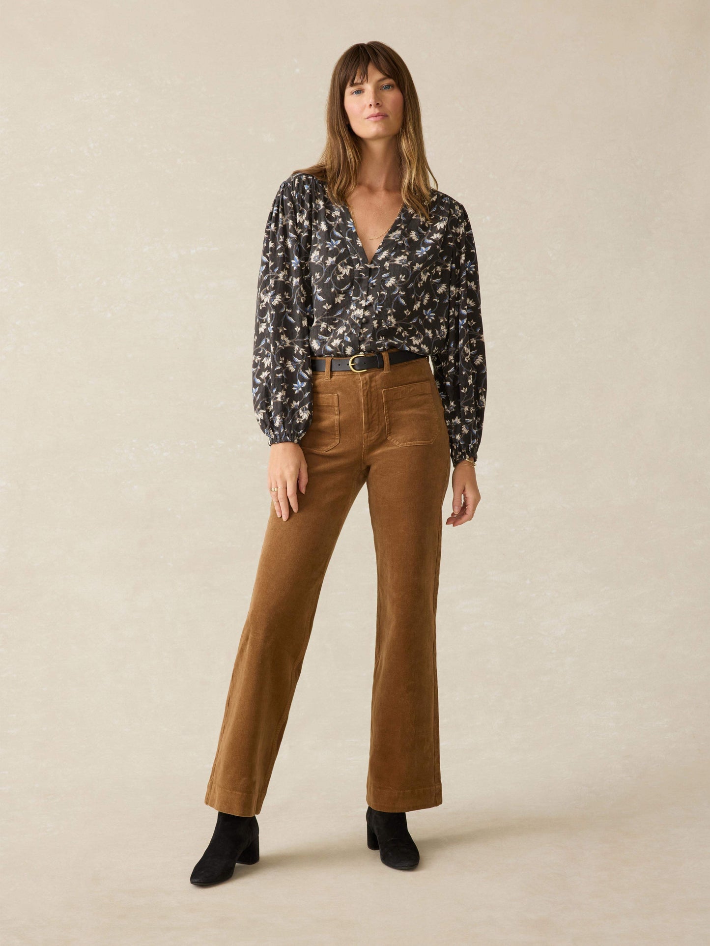 Softstretch Cord Patch Pocket Pant - Cord Brown