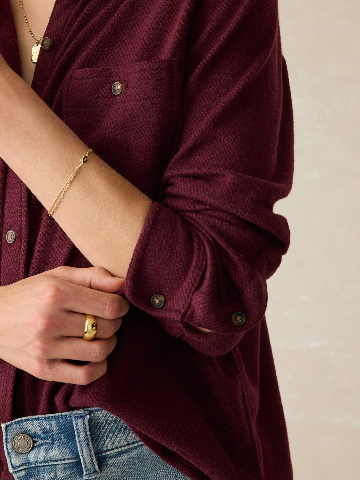 Legend™ Sweater Shirt - Burgundy Twill