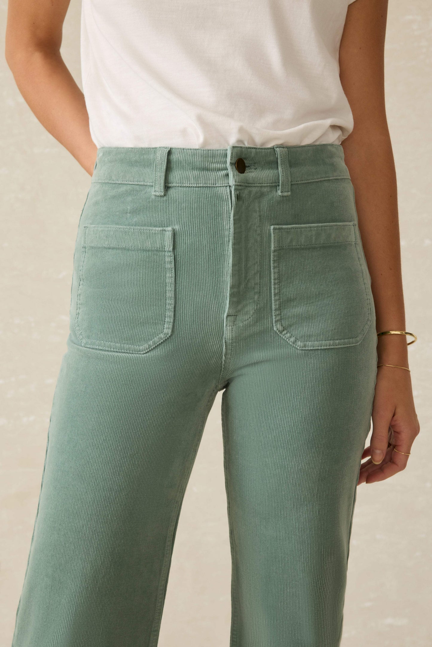 Softstretch Cord Patch Pocket Pant - Seaglass