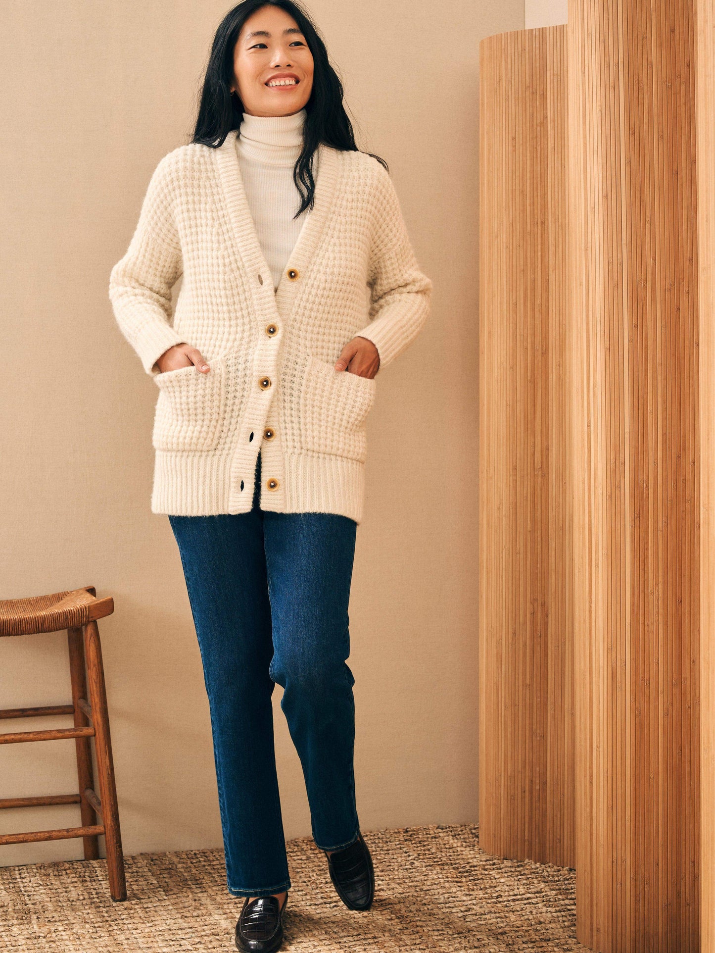 Frost Relaxed Cardigan - Cream