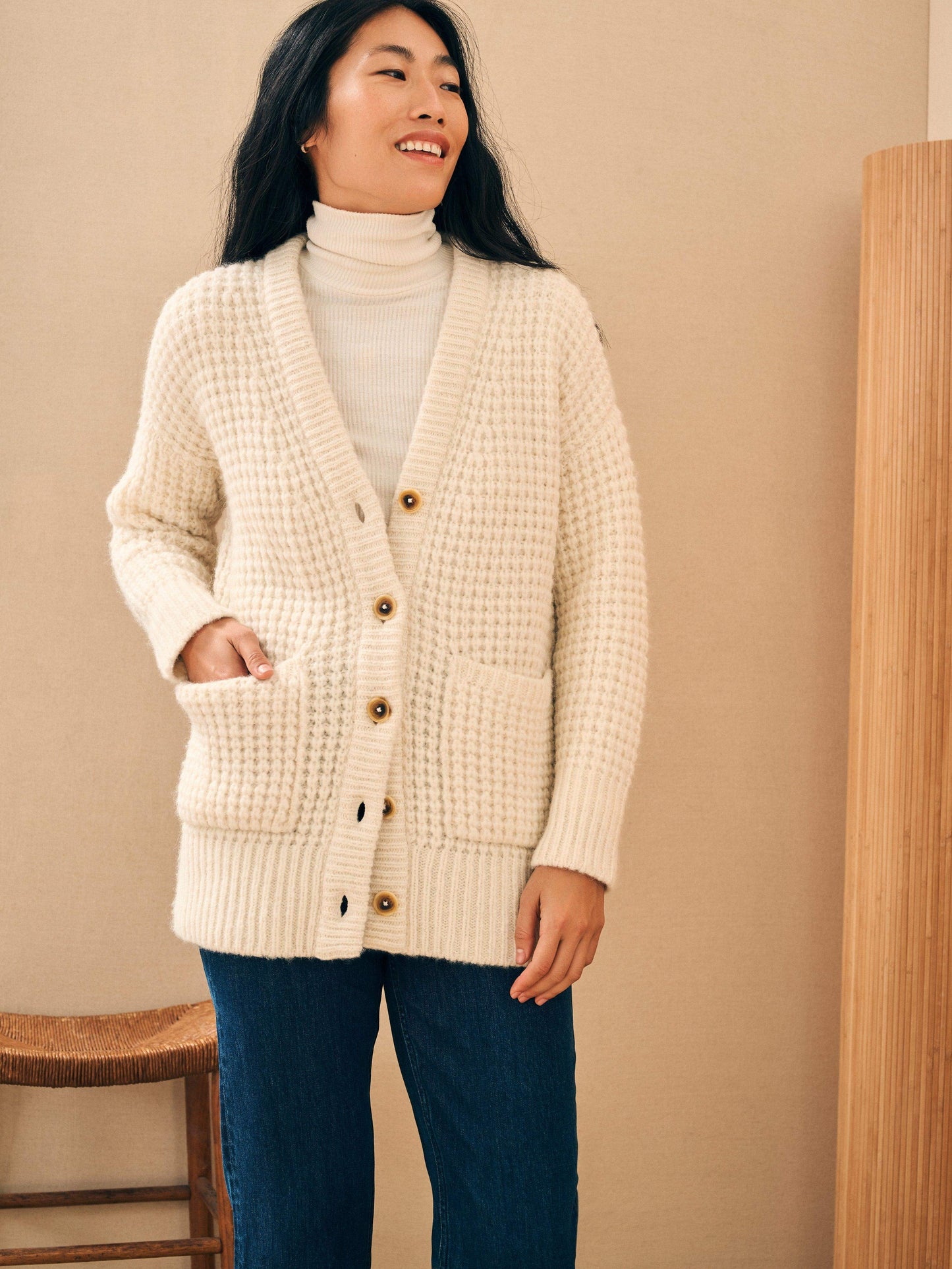 Frost Relaxed Cardigan - Cream