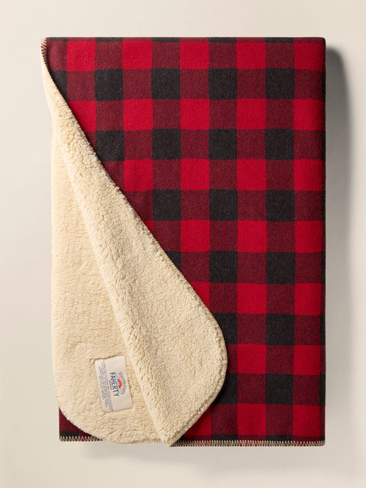 Legend™ High Pile Fleece Blanket - Red Black Buffalo