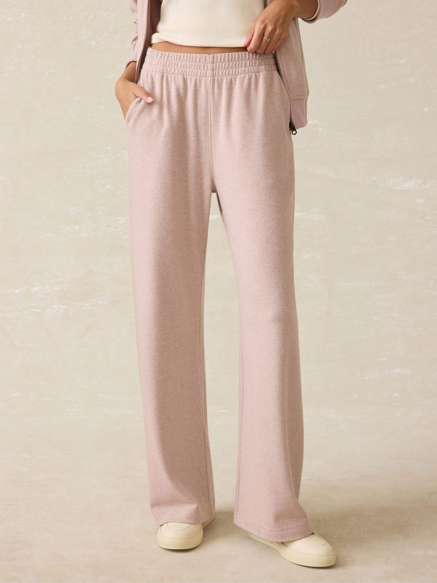 Legend™ Lounge Wide Leg Pant - Blush Twill