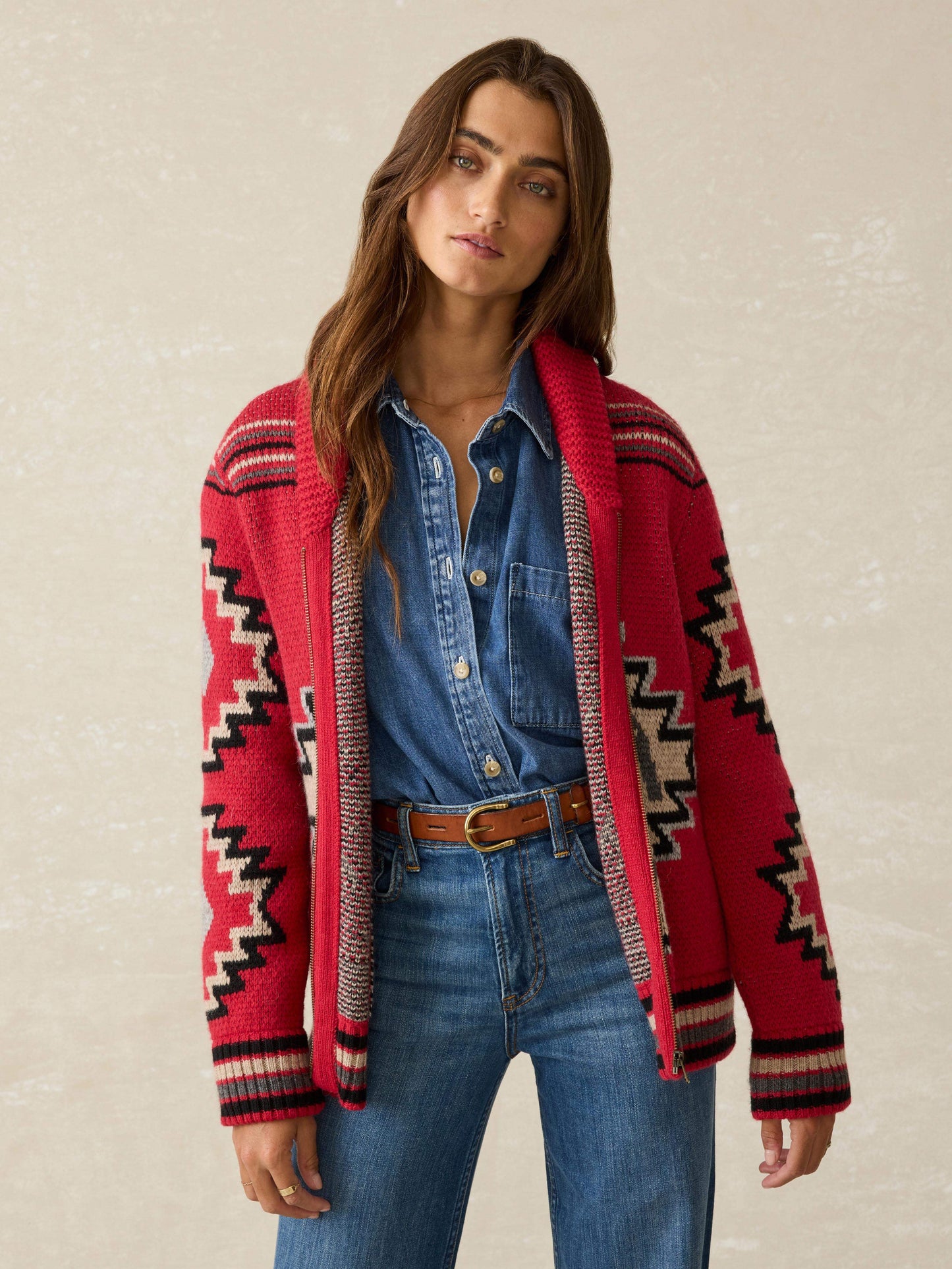 Steven Paul Judd Thunderbird Cardigan - Red Thunderbird