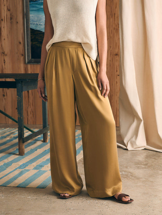 Sandwashed Silk Gemma Pant - Antique Bronze