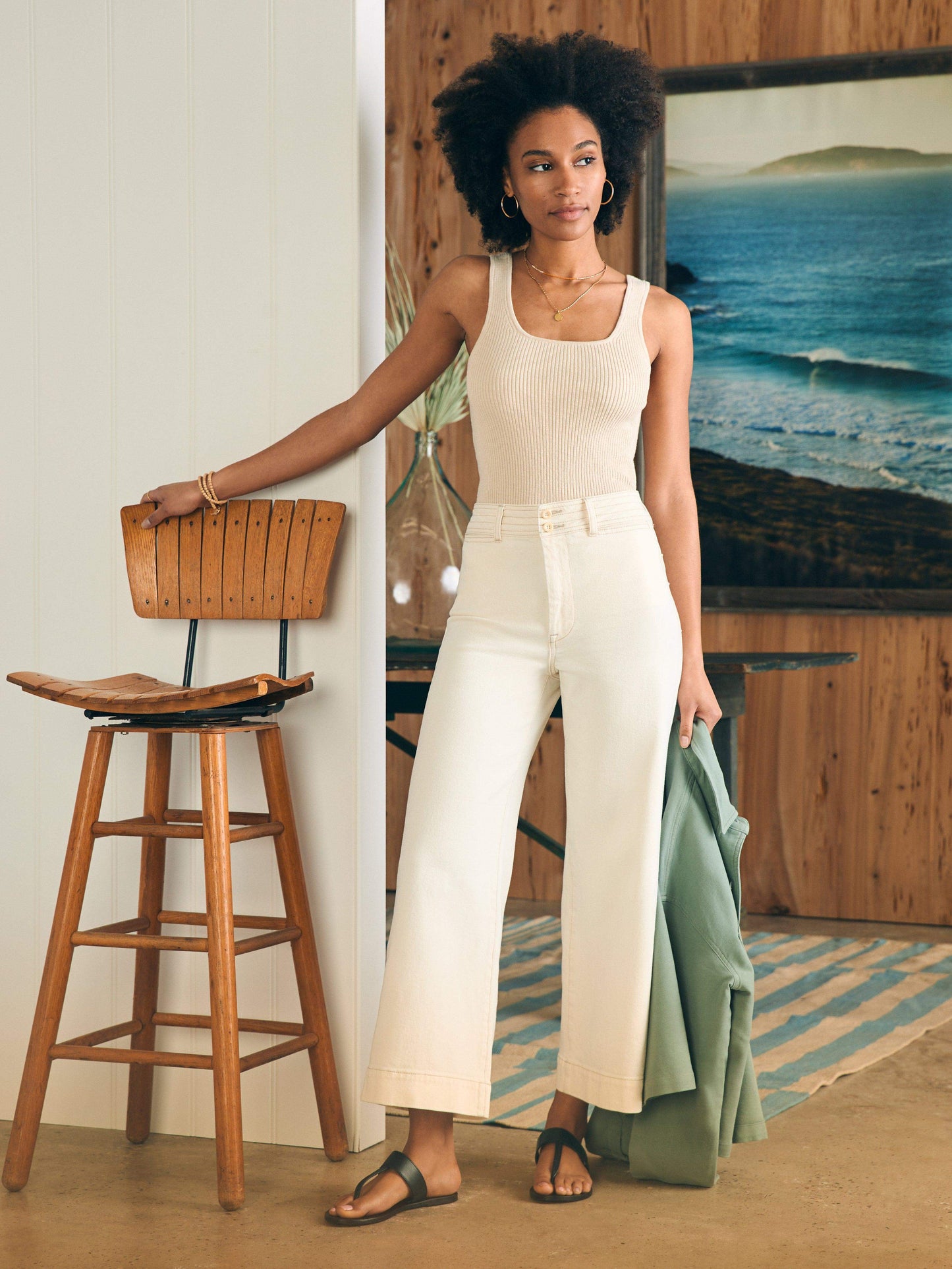 Harbor Crop Jean - White Dune Wash