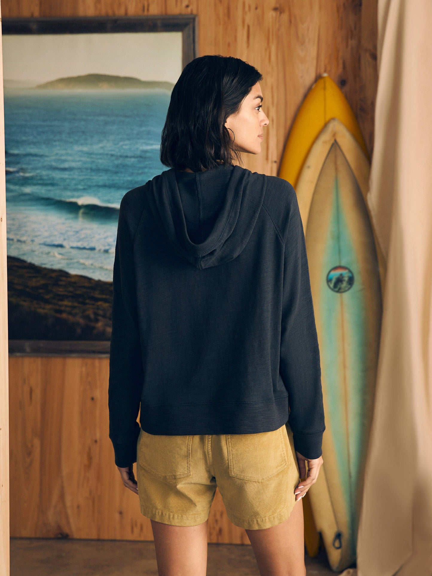 Sunwashed Slub Hoodie - Washed Black