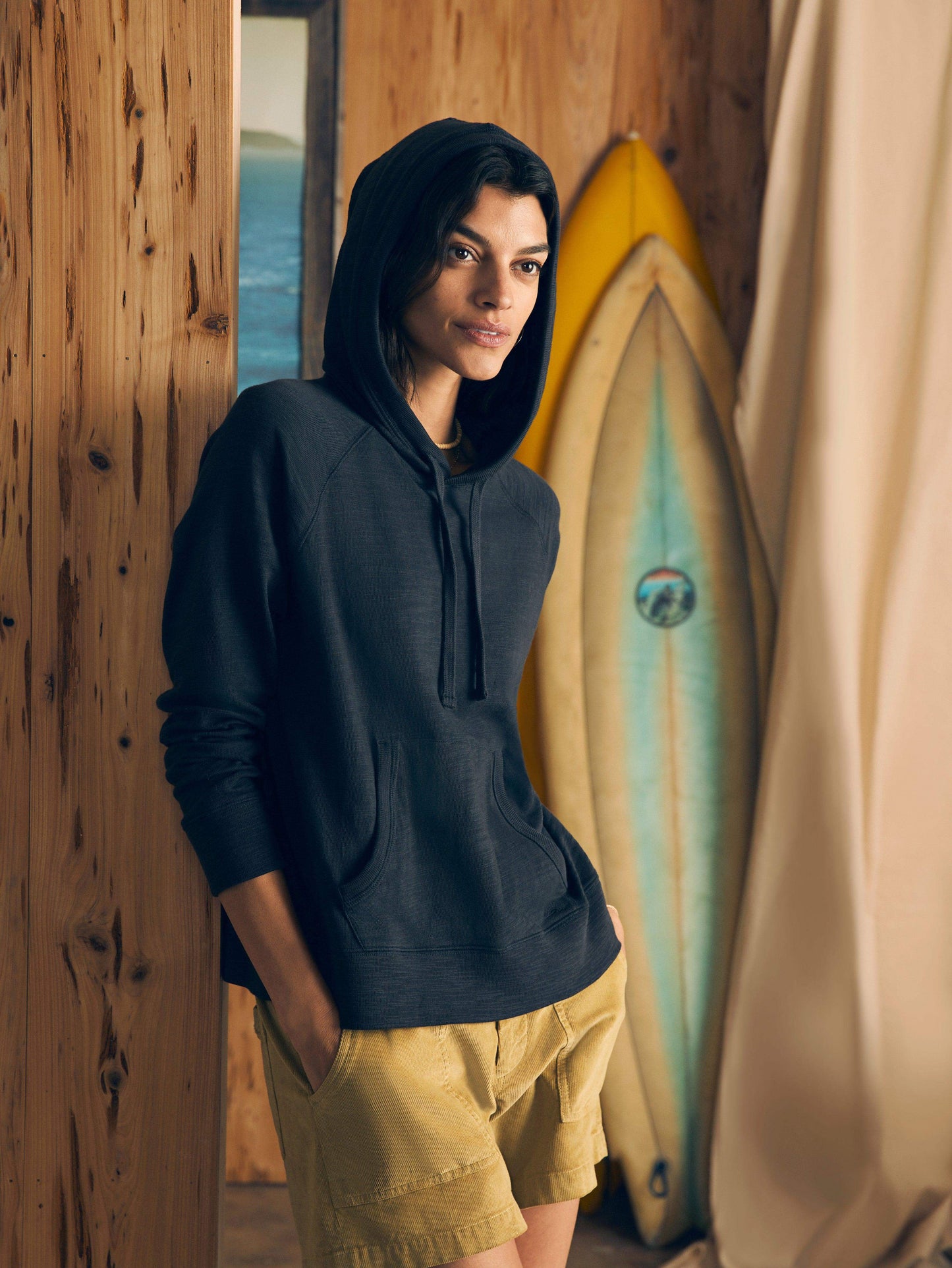 Sunwashed Slub Hoodie - Washed Black