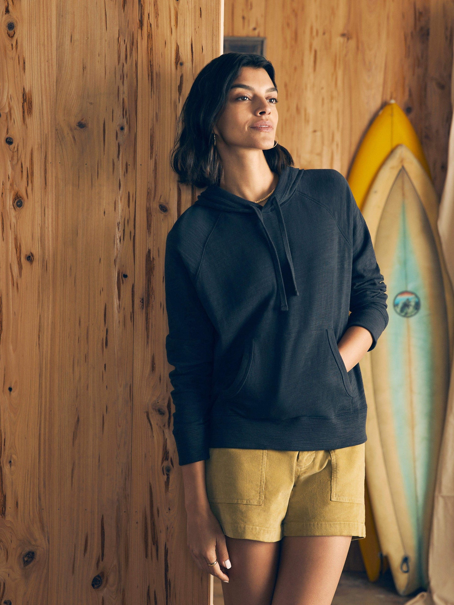 Sunwashed Slub Hoodie - Washed Black