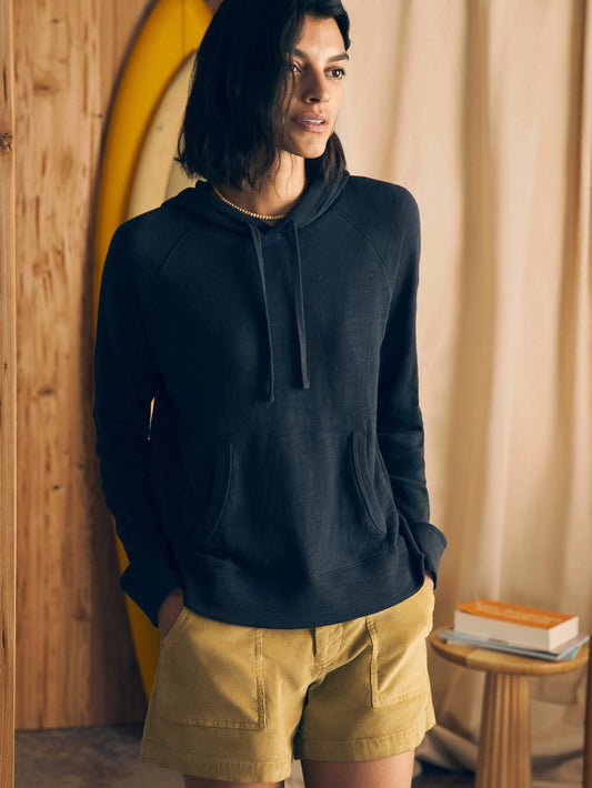 Sunwashed Slub Hoodie - Washed Black