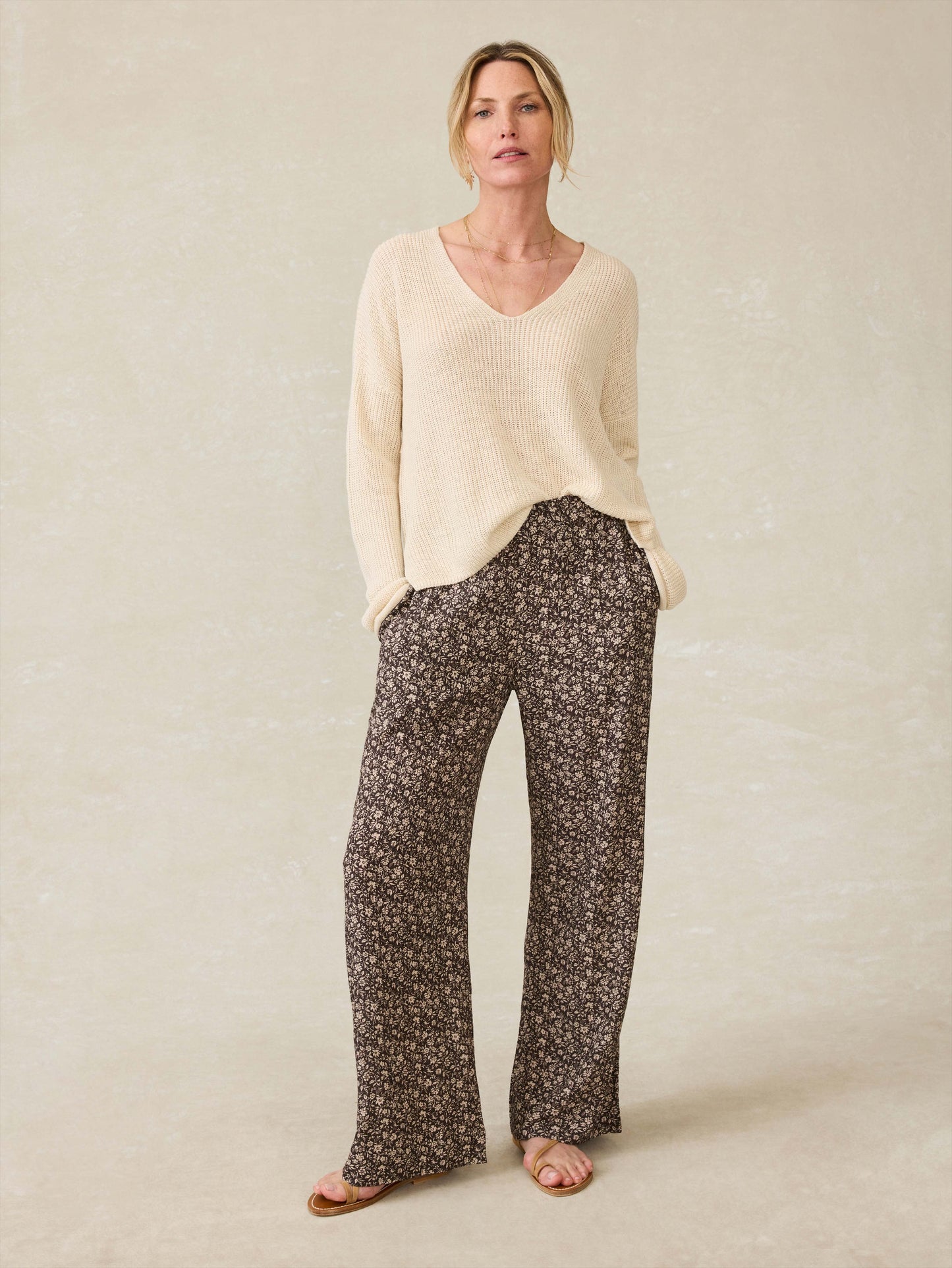 Cabana Pant - Charcoal Woodstock Floral