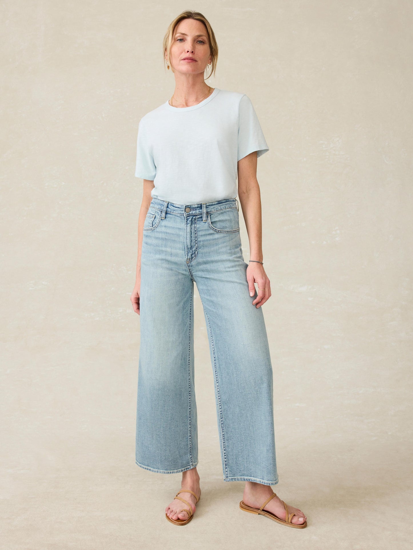 Saturday Denim Wide Leg Ankle - West Cove Wash