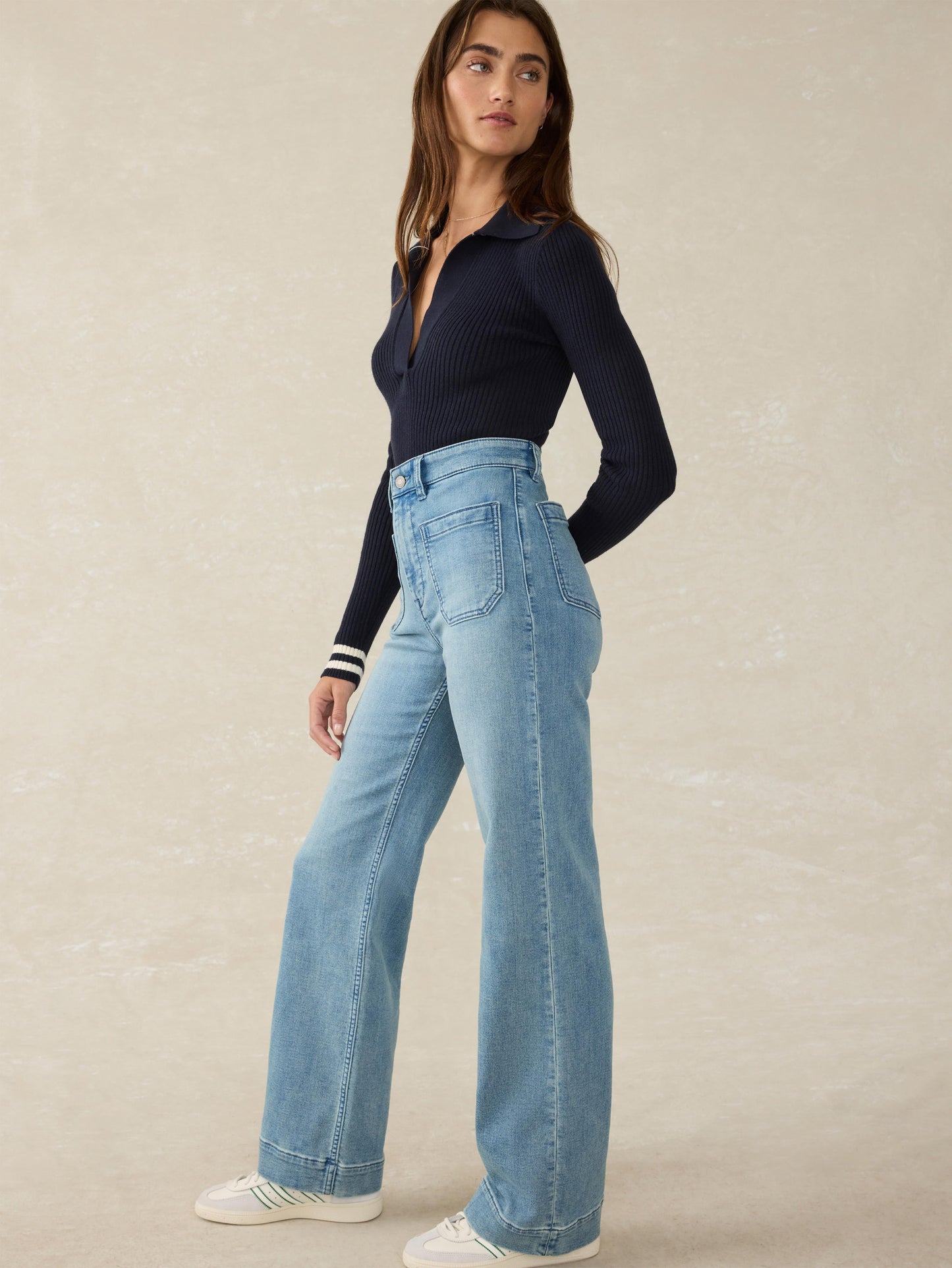 Stretch Terry Patch Pocket Pant - Eastern Shore Wash