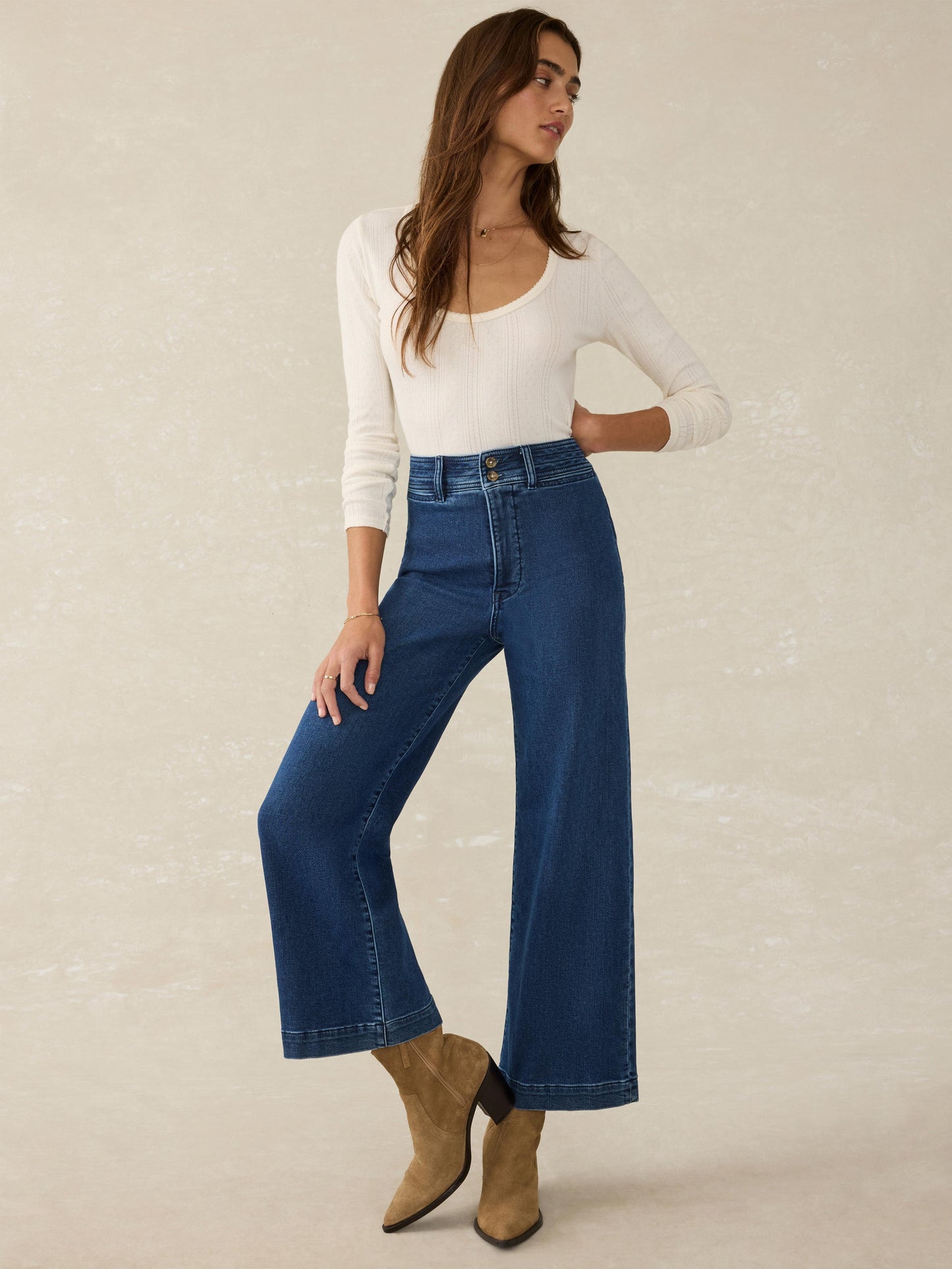 Stretch Terry Harbor Ankle Pant - Creekstone Wash