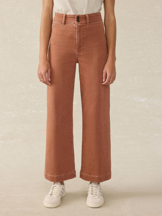 Stretch Terry Harbor Ankle Pant - Russet