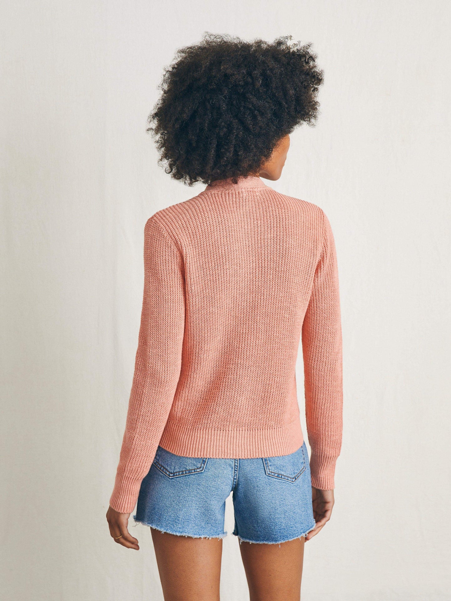 Miramar Linen Cardigan - Rosette