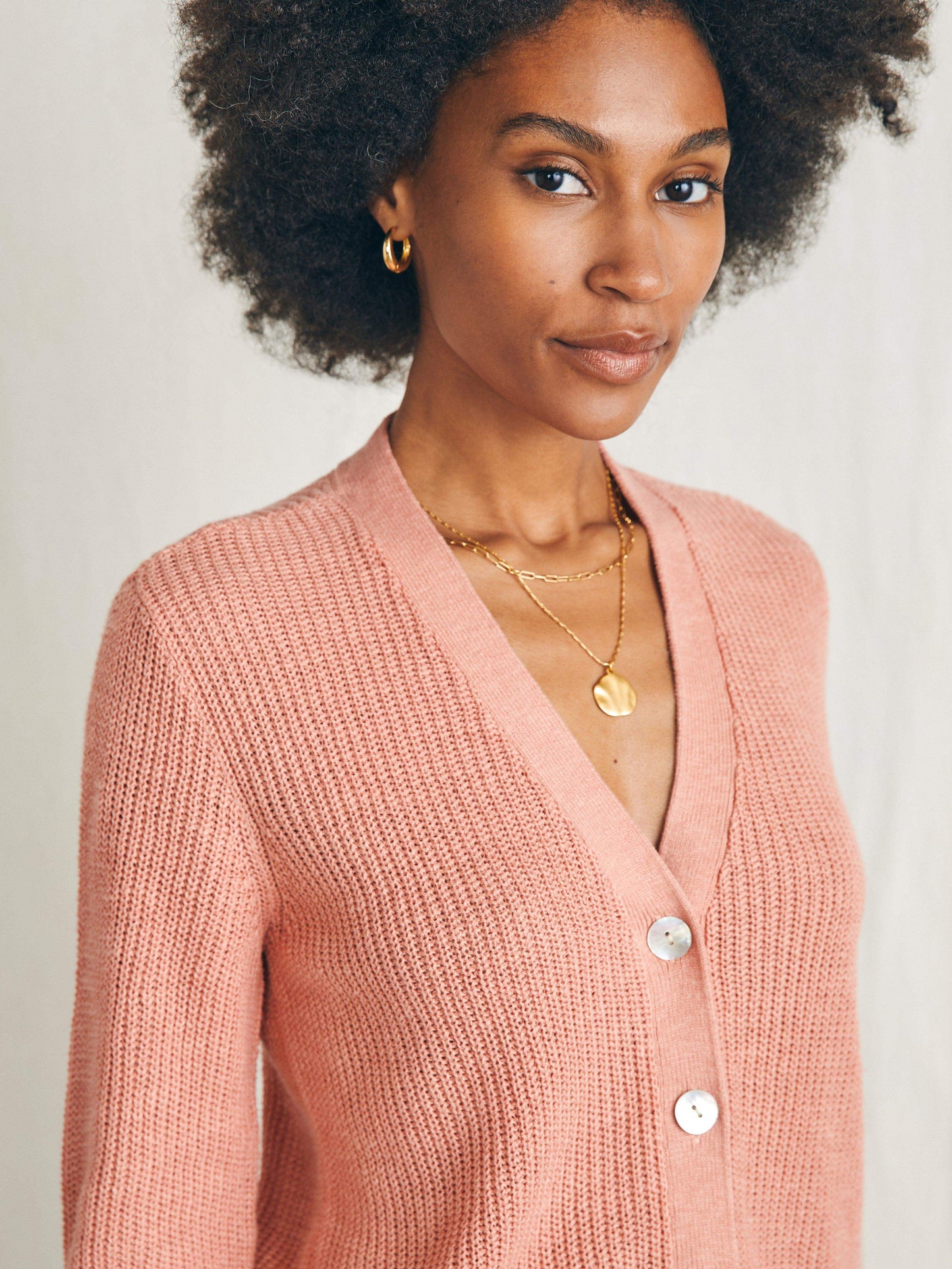 Miramar Linen Cardigan - Rosette